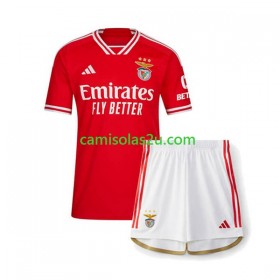 Camisolas de futebol Sport Lisboa e Benfica Criança Equipamento Principal 2023/24 Manga Curta